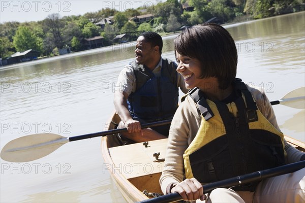 Couple in canoe