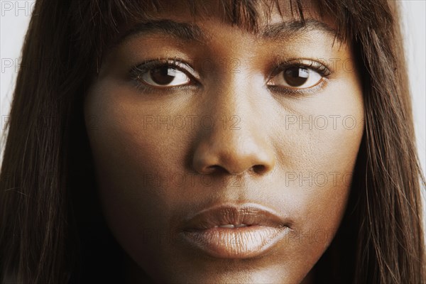 Close up of African woman's face