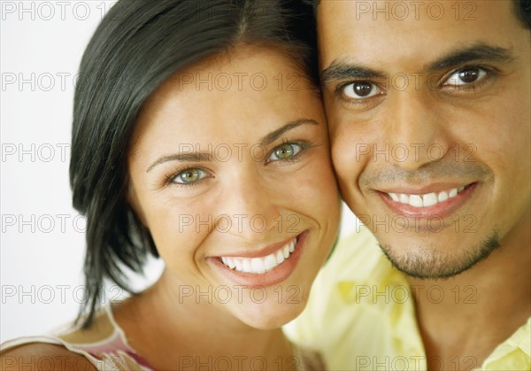 Close up of couple smiling