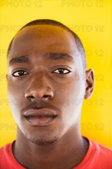 Close up of serious African man