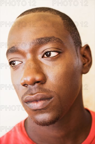 Close up of serious African man