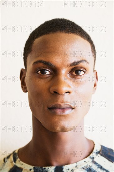 Close up of serious African man