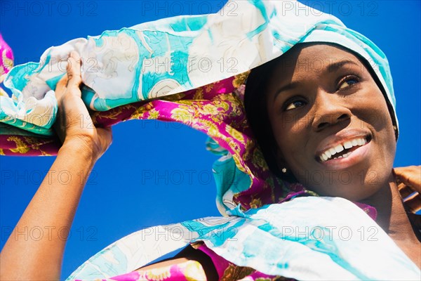 African woman wearing headscarf