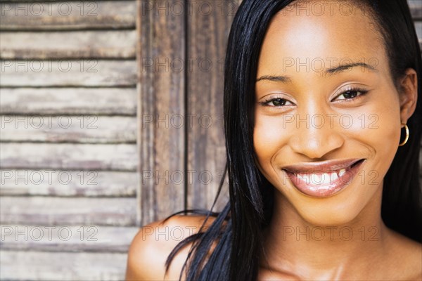 African woman smiling