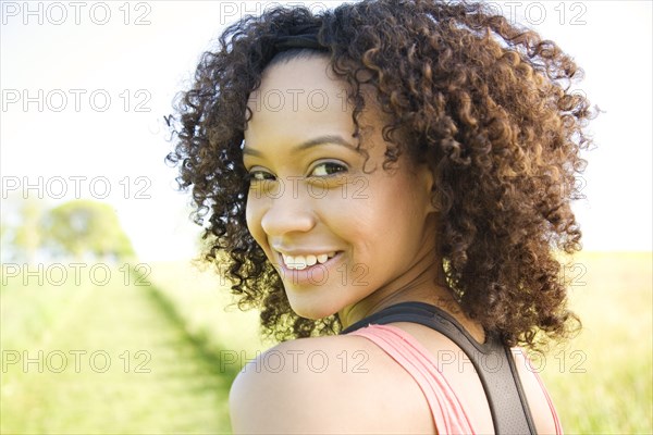 Smiling Hispanic woman