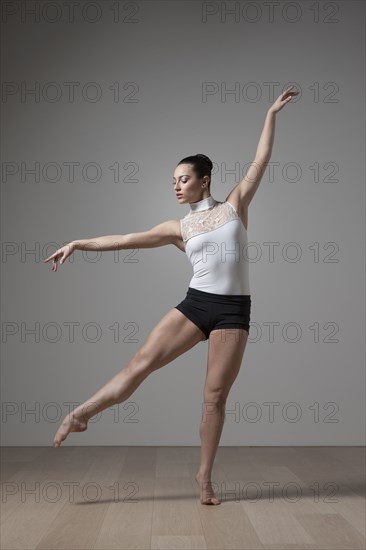 Graceful Caucasian ballet dancer