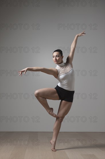 Graceful Caucasian ballet dancer