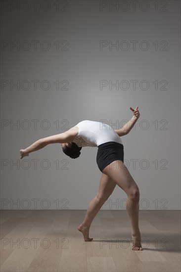 Graceful Caucasian ballet dancer