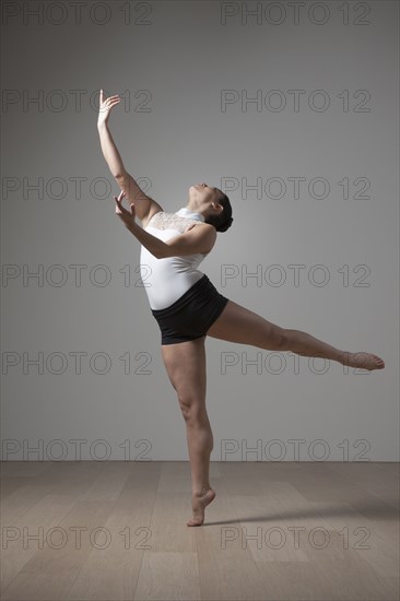 Graceful Caucasian ballet dancer