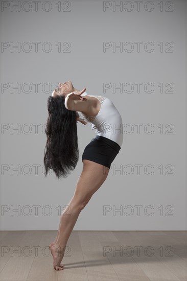 Graceful Caucasian ballet dancer