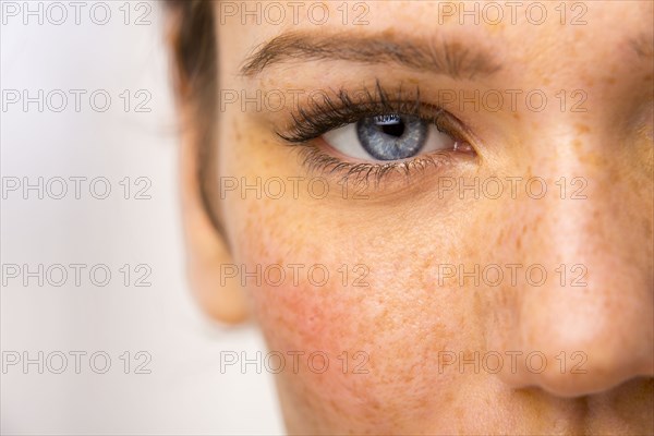 Close up of Caucasian woman's eye