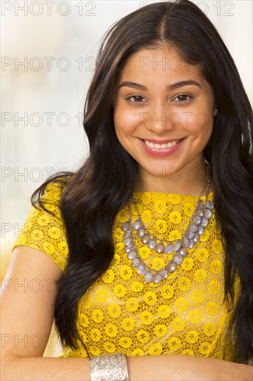 Hispanic woman smiling