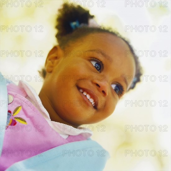 African girl smiling