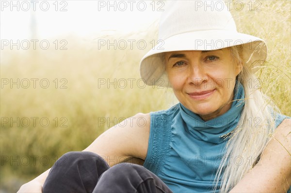 Smiling Caucasian woman