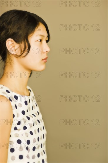 Profile of Asian woman