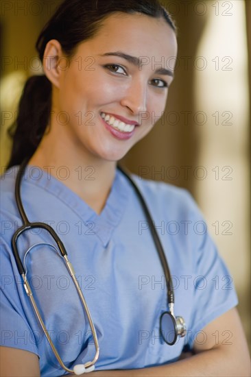 Hispanic doctor smiling