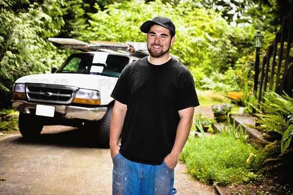 Construction worker standing outdoors