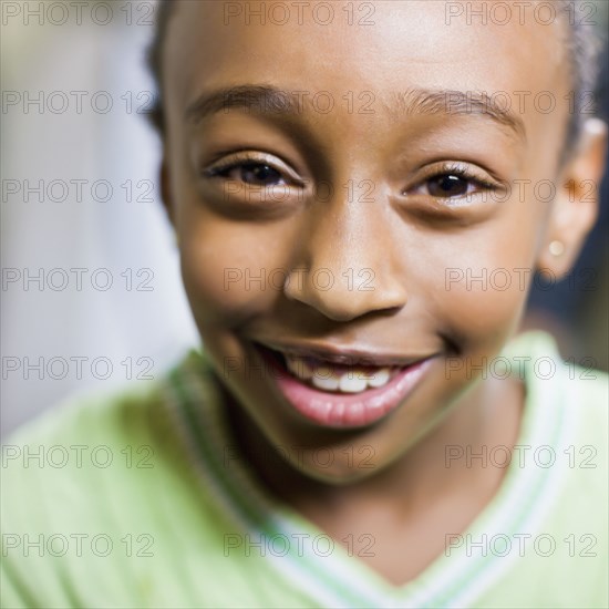 African girl smiling