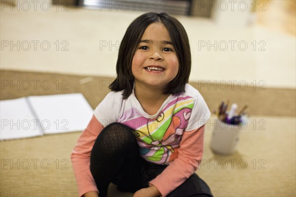 Asian girl smiling