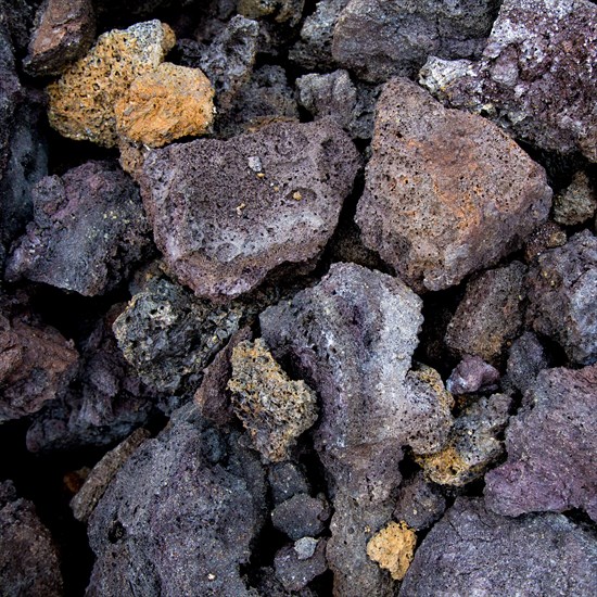 Close up of volcanic rocks