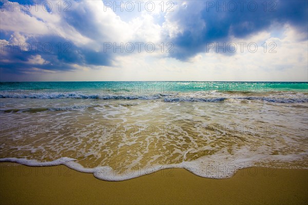 Ocean waves on beach