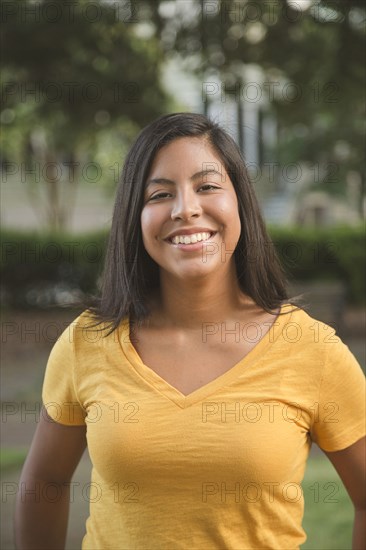 Smiling Hispanic teenager