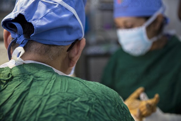 Surgeon working in operating room