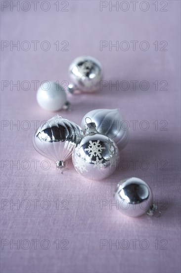 Silver Christmas ornaments