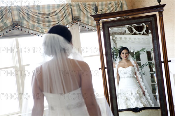 Egyptian bride in wedding dress