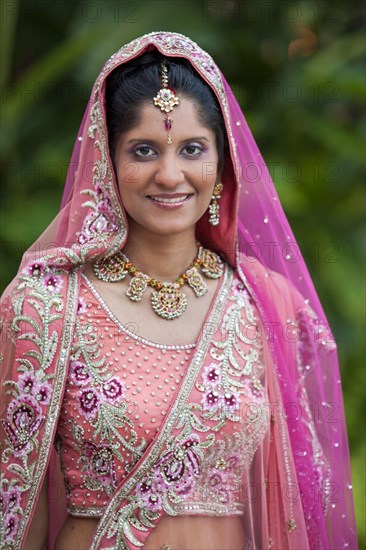 Indian bride smiling