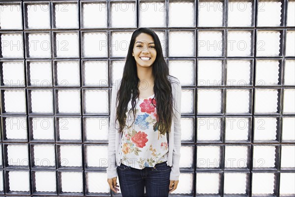 Smiling Hispanic teenager