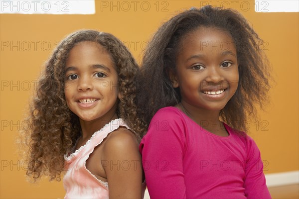 African girls smiling