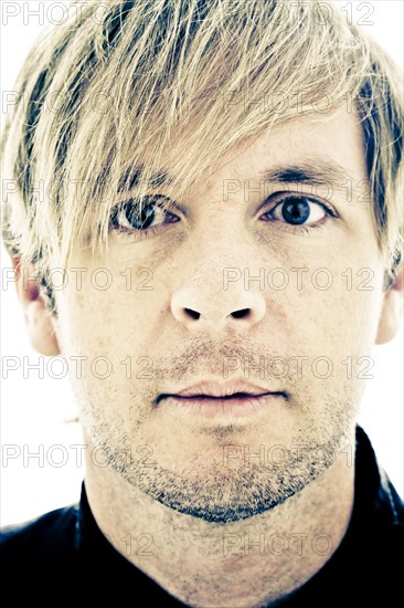 Close up portrait of serious man