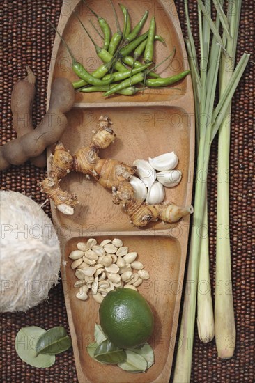 Variety of Thai cooking ingredients