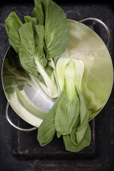Shanghai and baby bok choy in wok