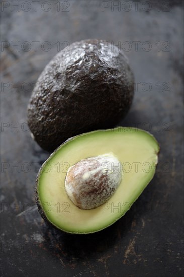 Cut open avocado