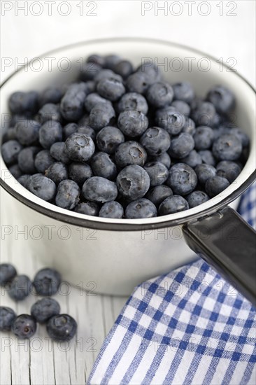 Blueberries in pan