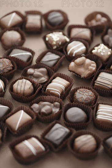 Close up of chocolate truffles