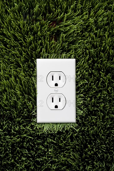 Electric outlet in grass