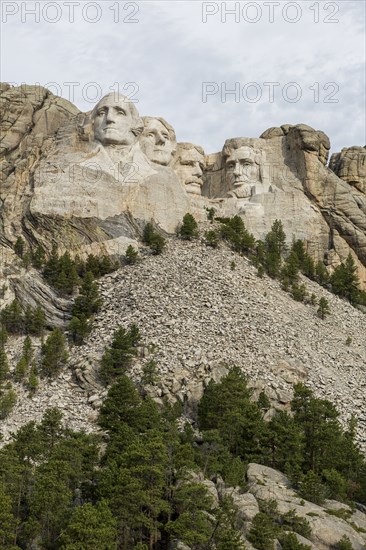 Low angle view of Mount Rushmore National Memorial