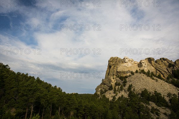 Low angle view of Mount Rushmore National Memorial