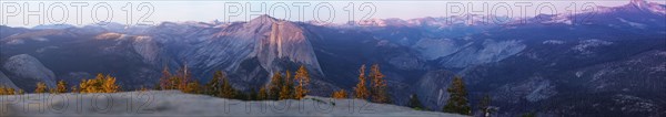 Panoramic view of Sentinel Dome at Yosemite National Park