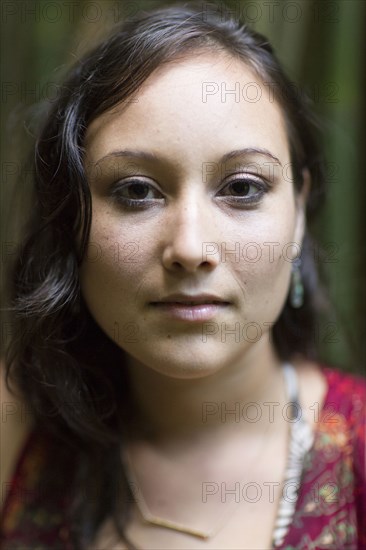 Portrait of serious Caucasian woman