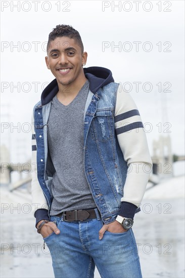 Portrait of smiling Mixed Race man