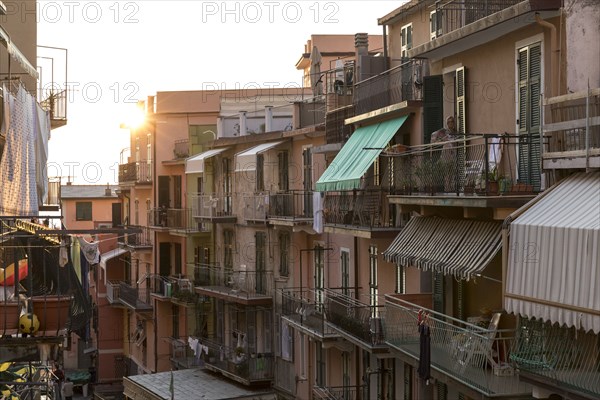 Balconies on apartment buildings