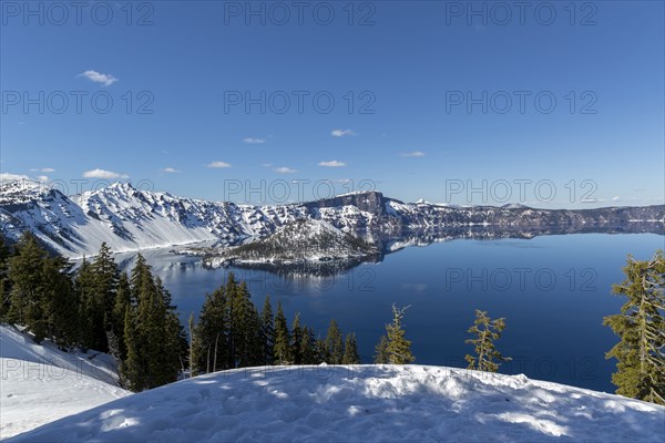 Scenic view of Crater Lake