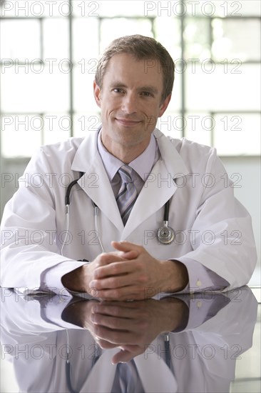 Smiling Caucasian doctor