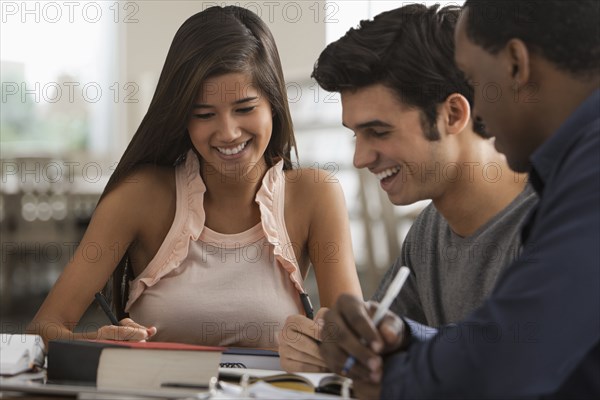 Students studying together