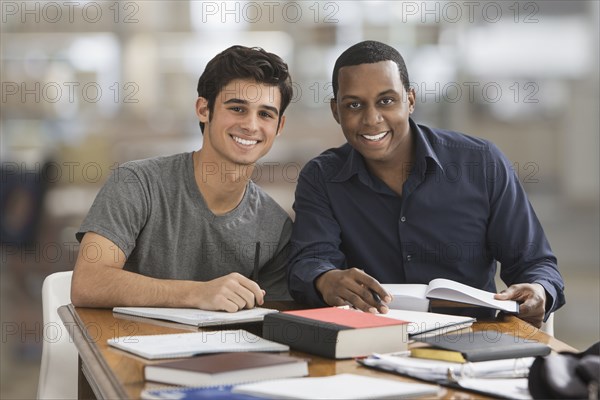 Friends studying together