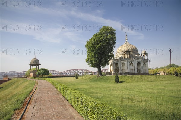 Ornate building with grass lawn